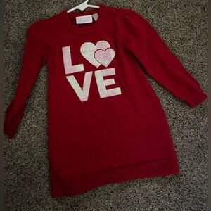 2T Toddler Valentine’s Day Sweater Dress